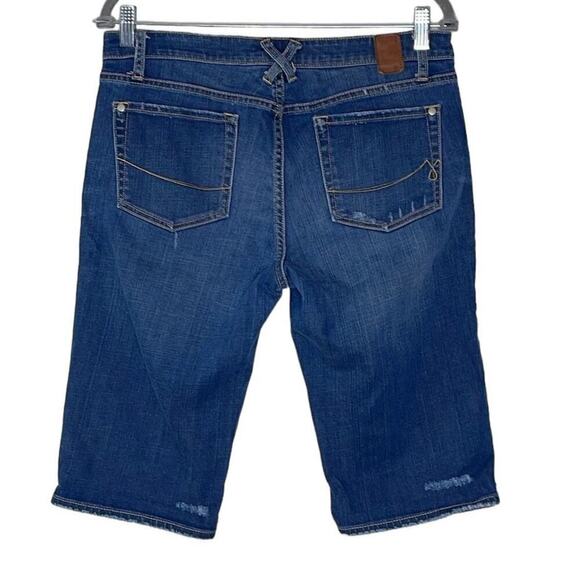 Martin + Osa Womens Blue Denim Bermuda Shorts Distressed Size 29 - Picture 2 of 8